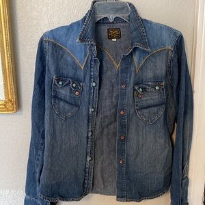 Vintage western lucky brand denim shirt jacket